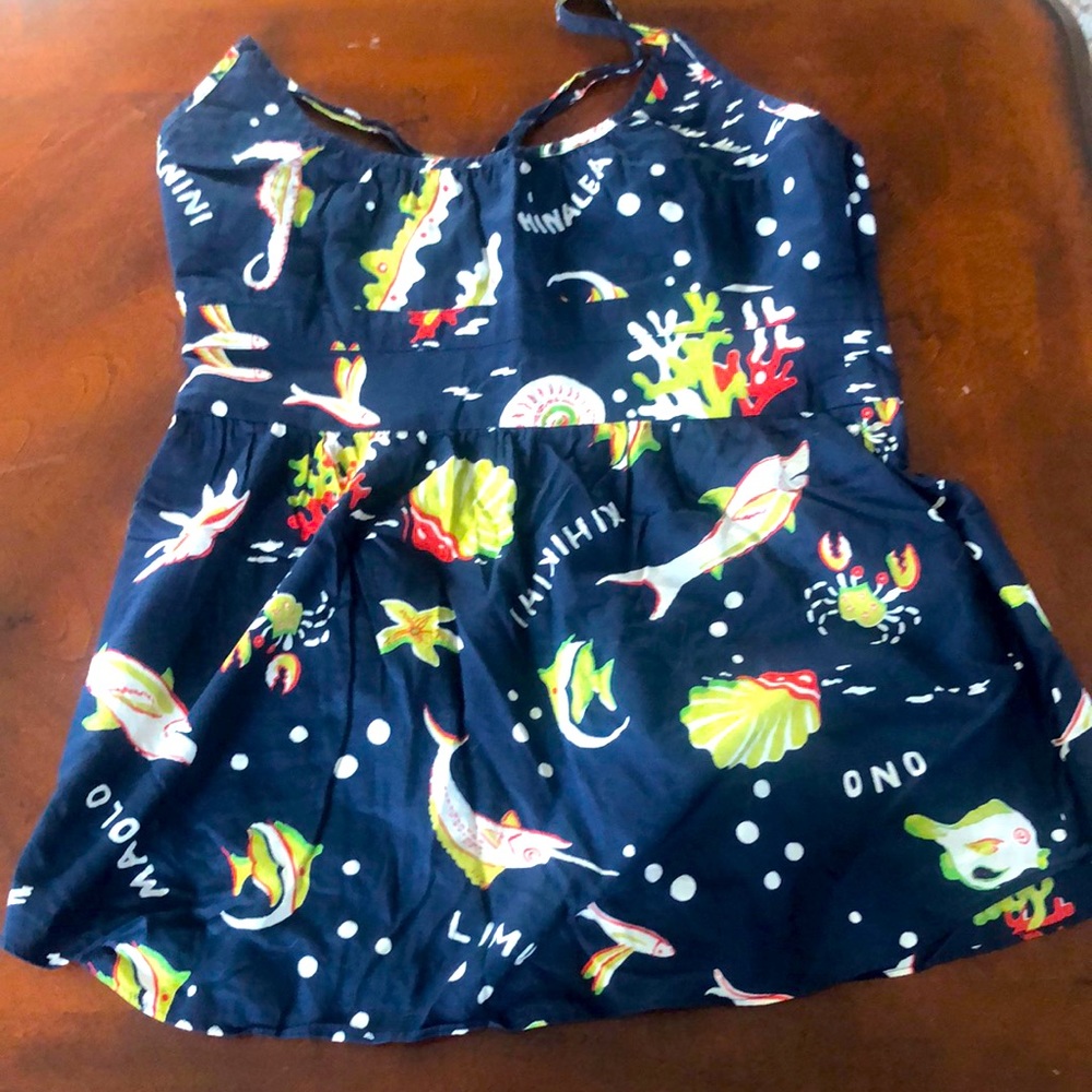 J. Crew Hawaiian themed top